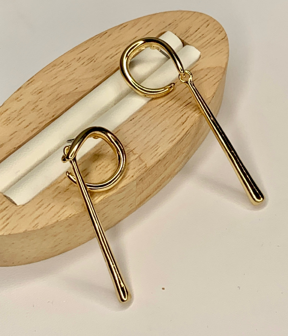 Aqua Drop Golden Earrings