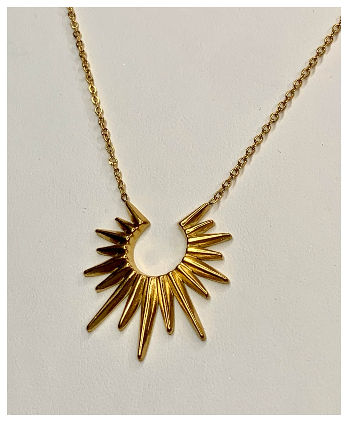 Gold Plated Sunburst Pendant