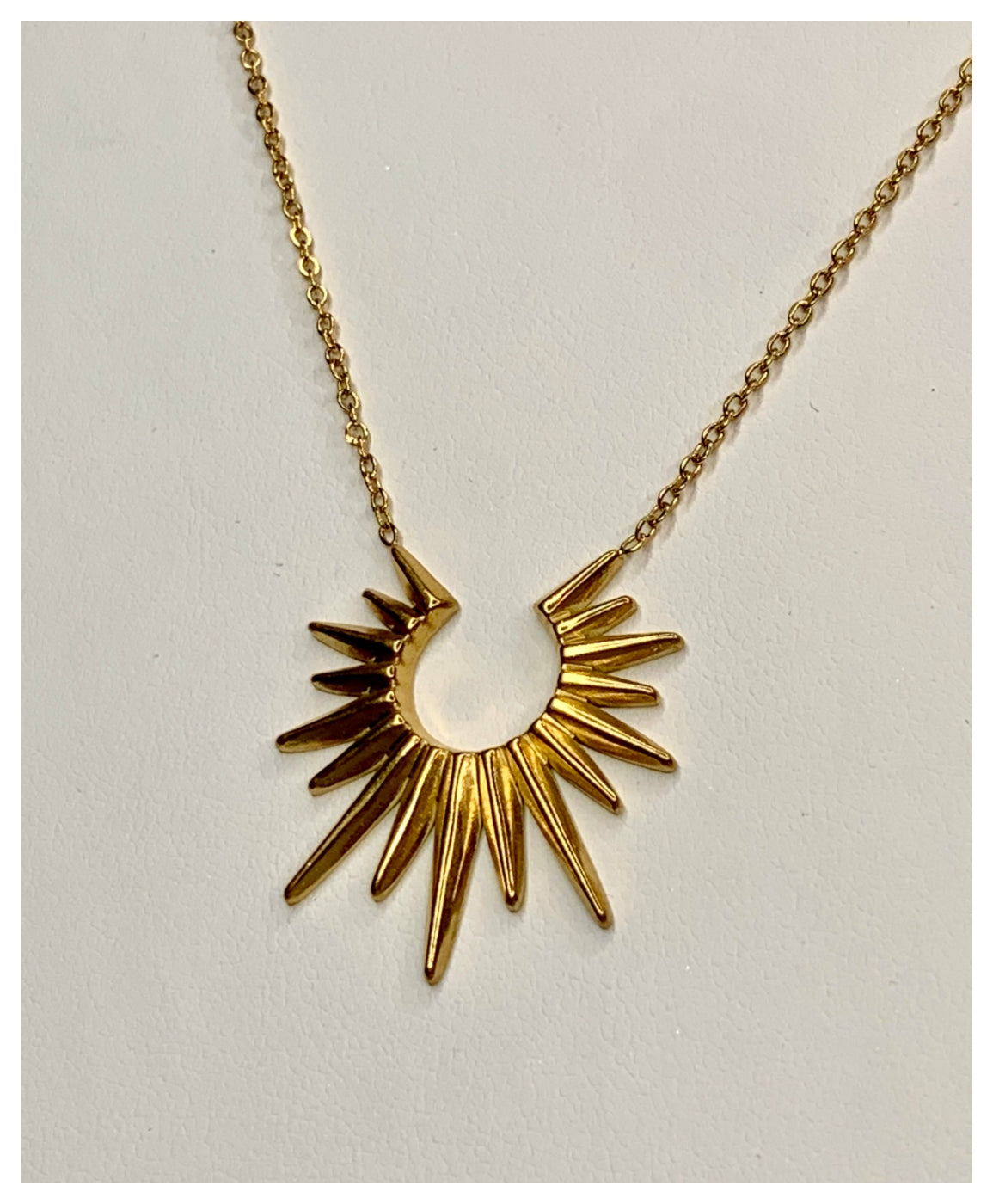 Gold Plated Sunburst Pendant