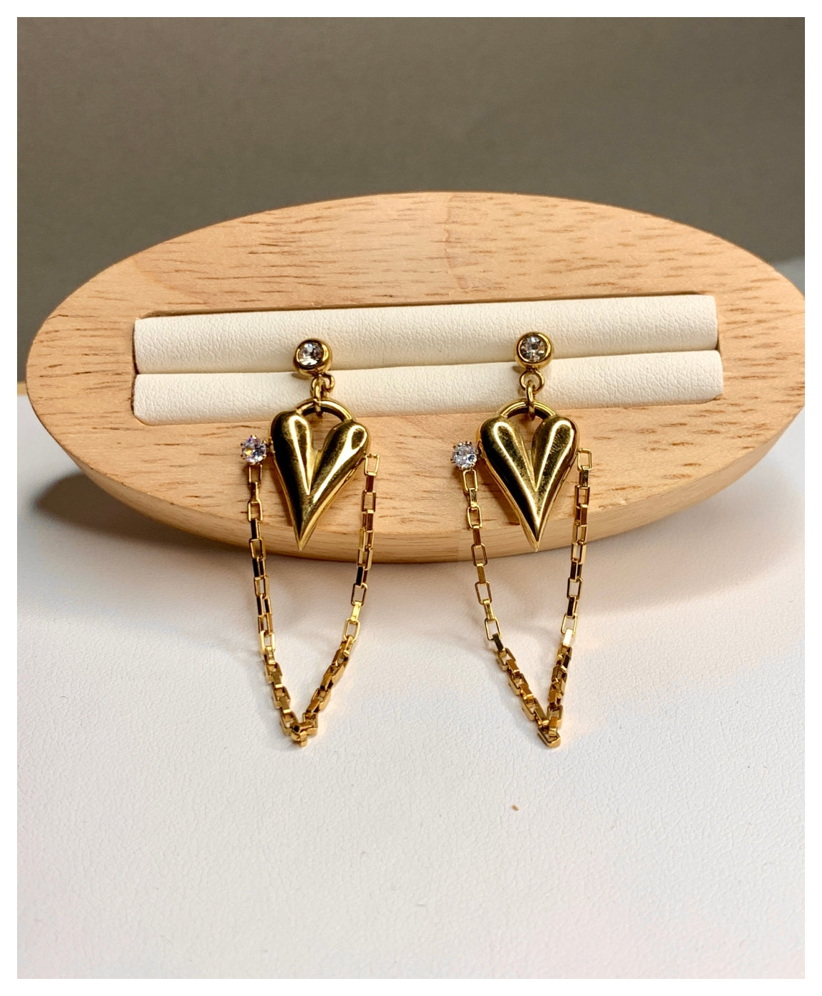 Love Heart Dangle Chandelier Earrings