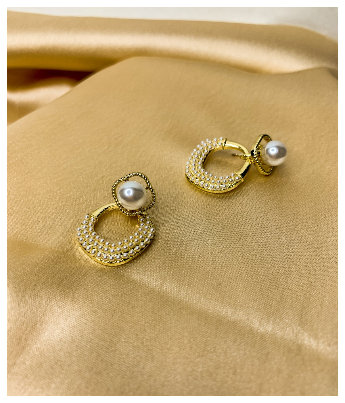 Golden Pearl Earrings