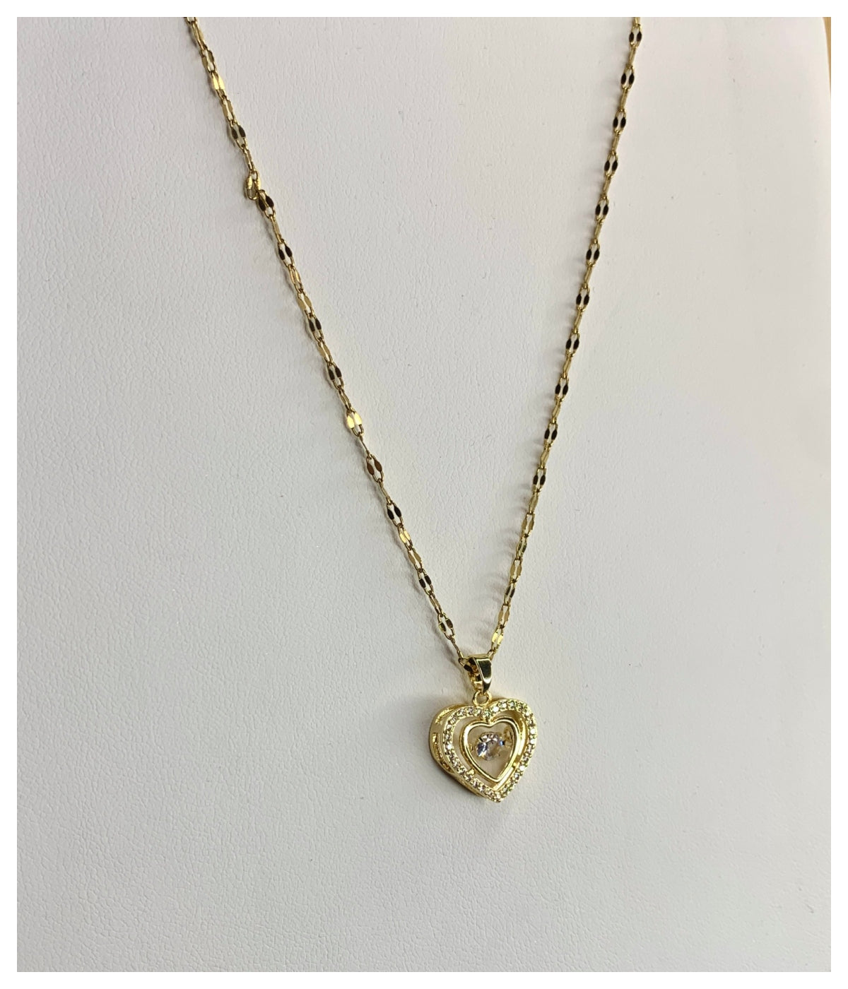 Pinky Promise Golden Heart Chain Pendant