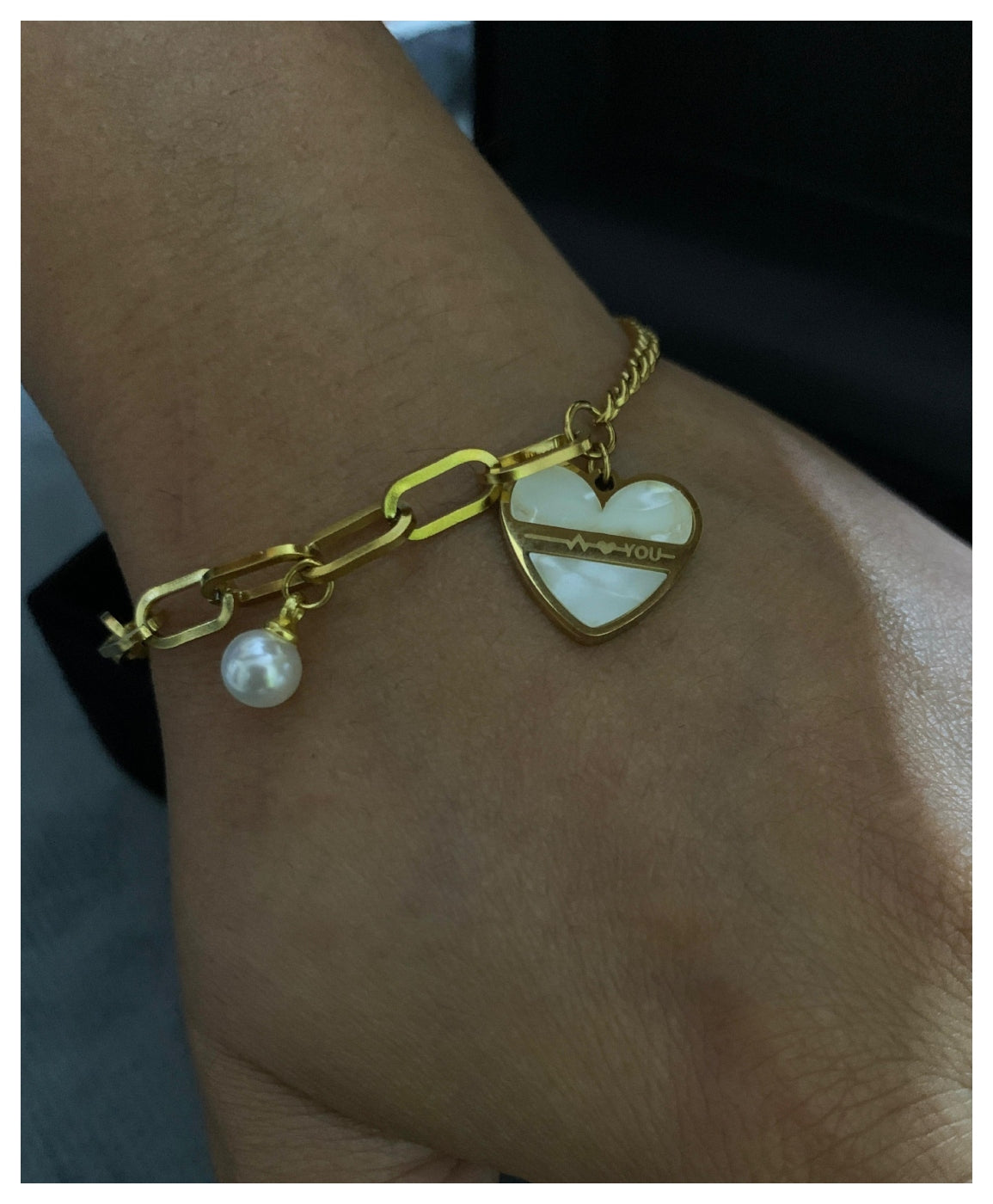 Stainless Steel I Love You Bracelet