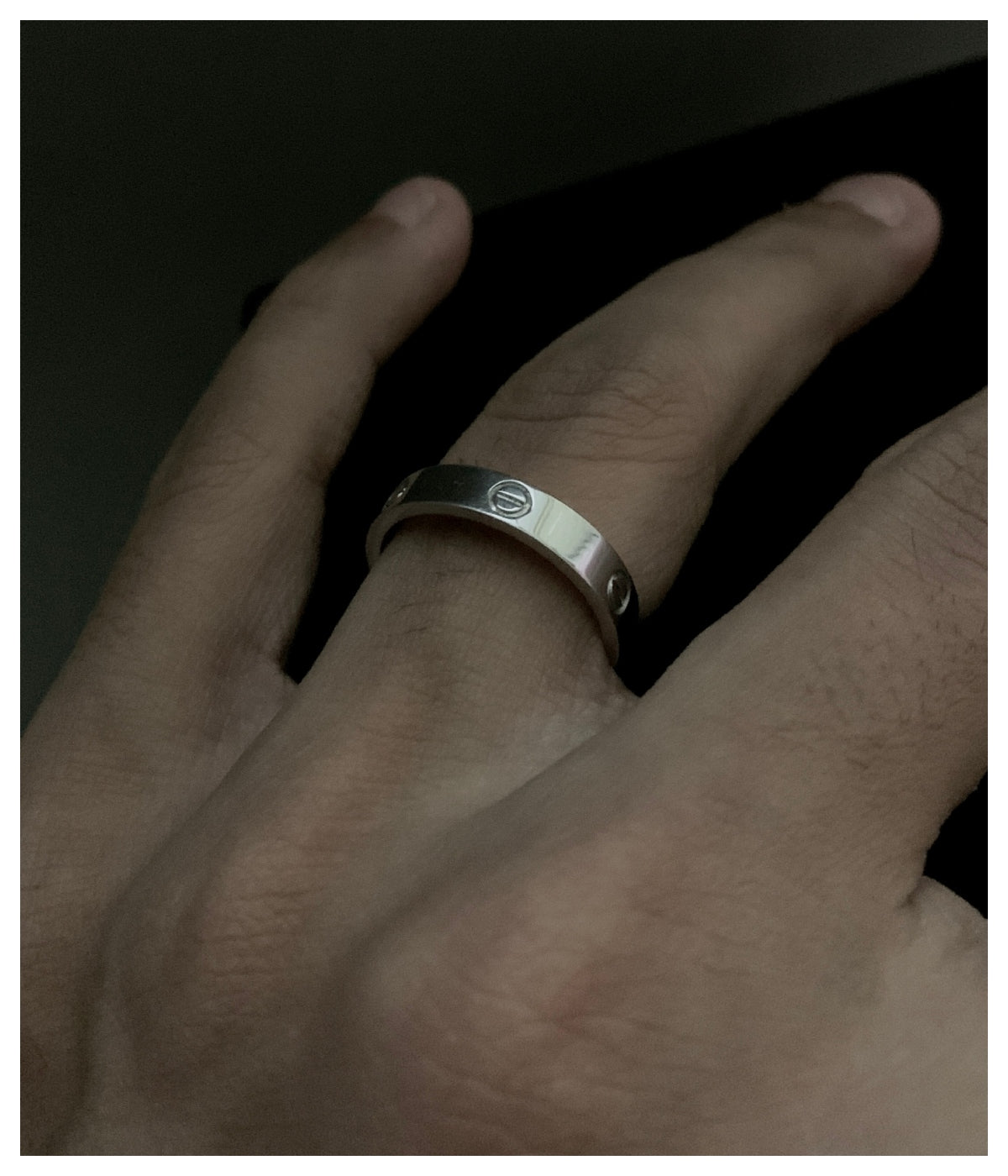 Cartier Stainless Steel Silver Ring For Men