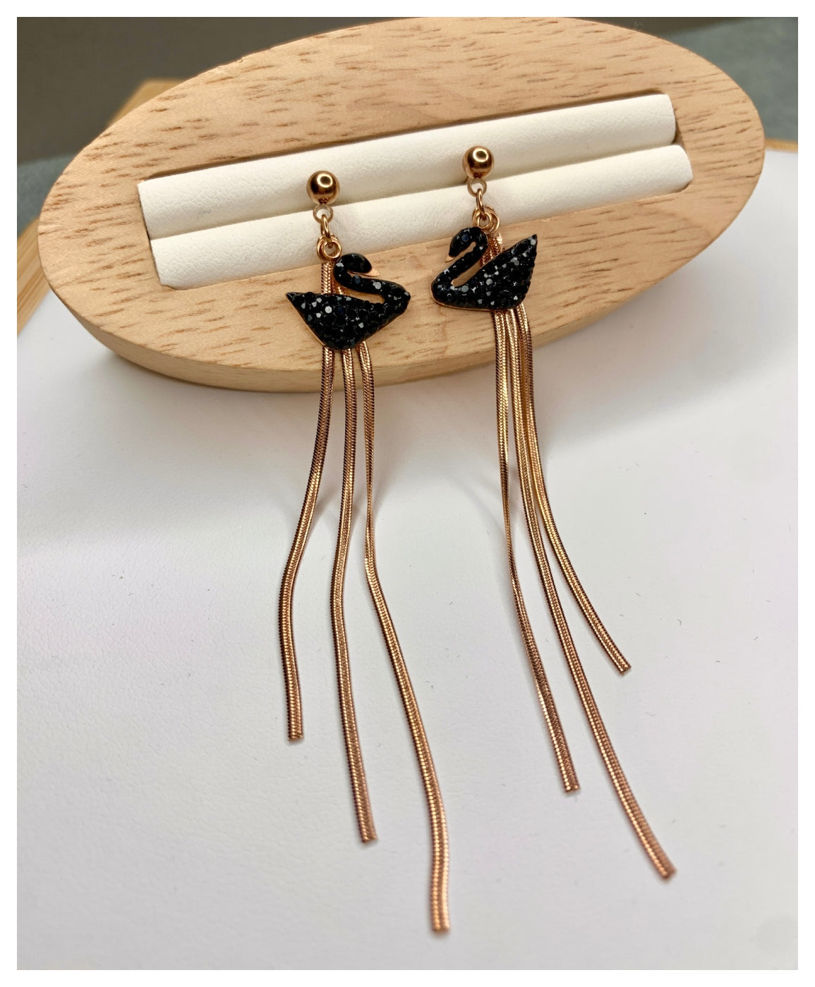 Black Swan Long Earrings