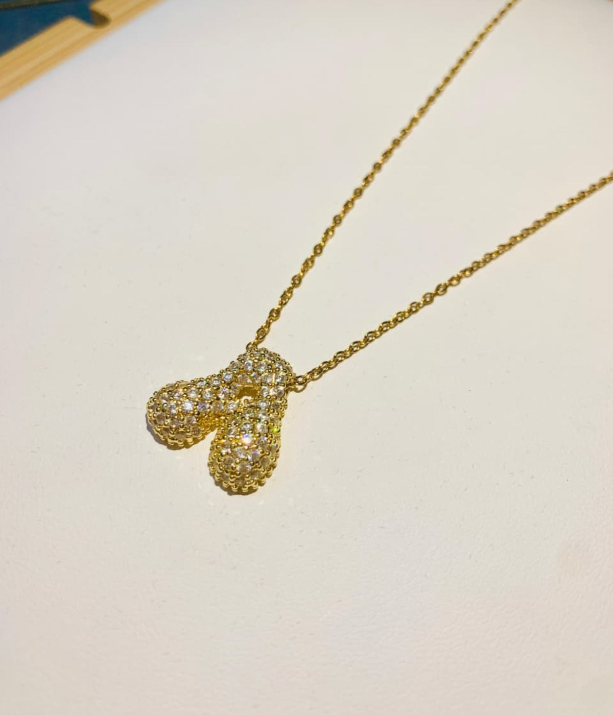 Gold Plated AD Bubble A Initial Pendant