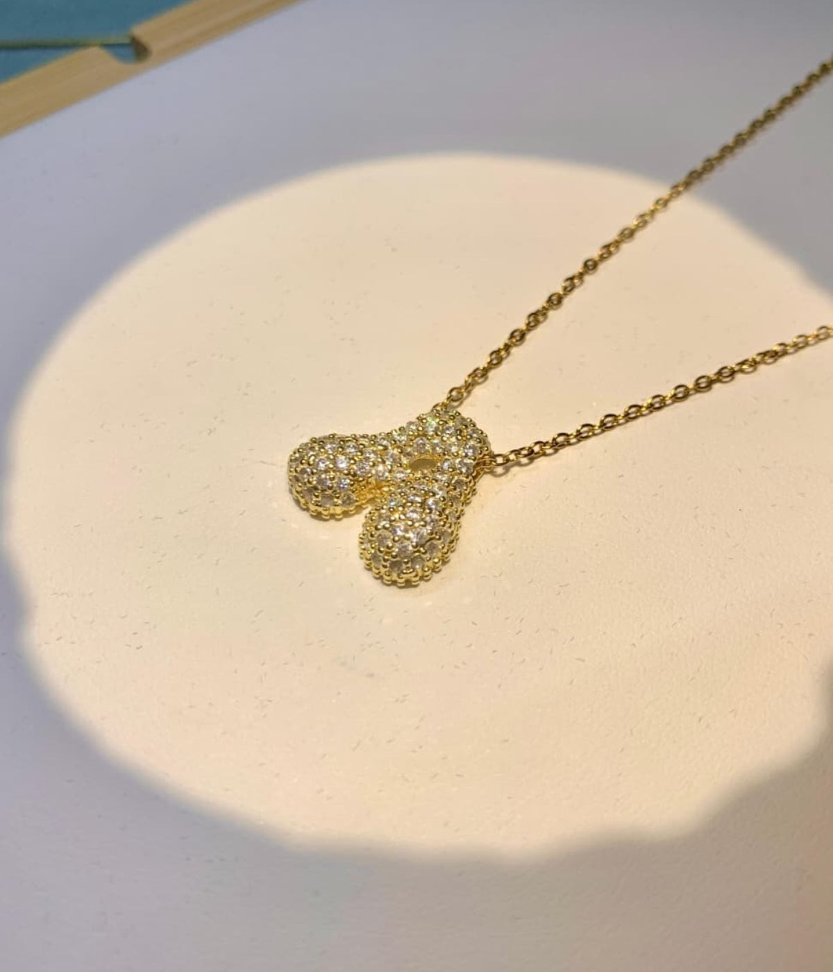 Gold Plated AD Bubble A Initial Pendant