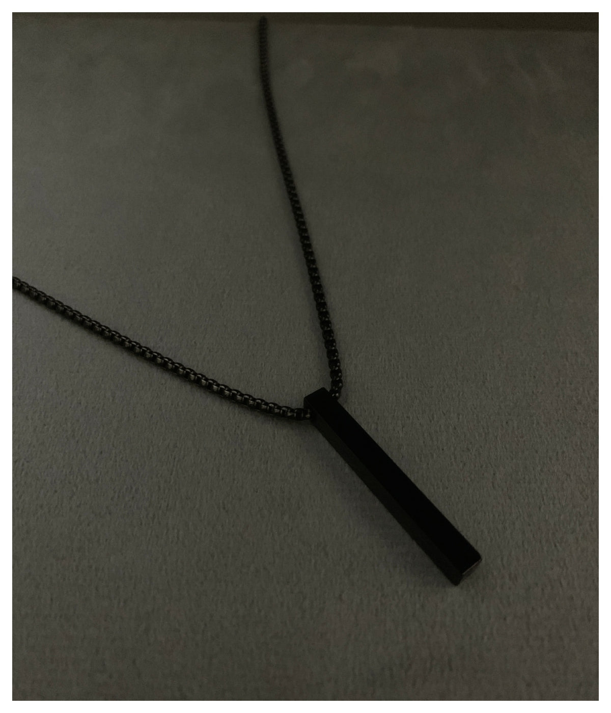 Black Charm Stainless Steel Chain Pendant For Men