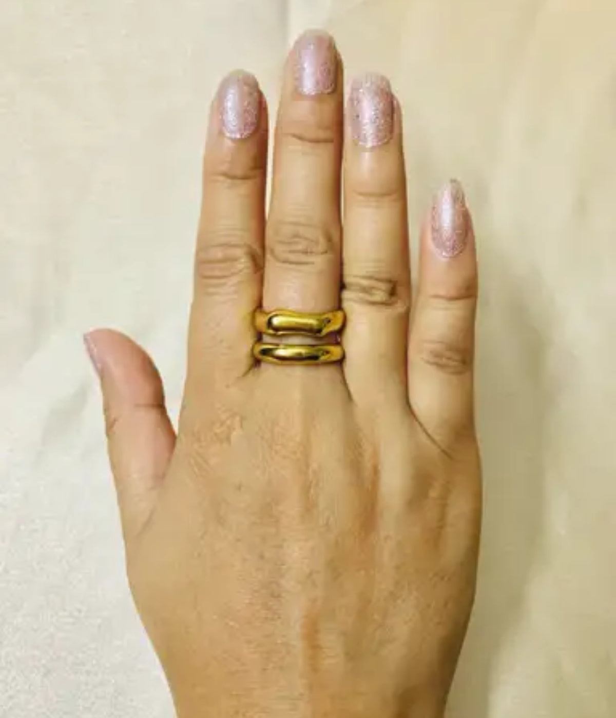 Double Layer Golden Ring