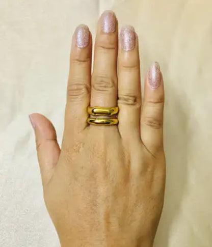 Double Layer Golden Ring