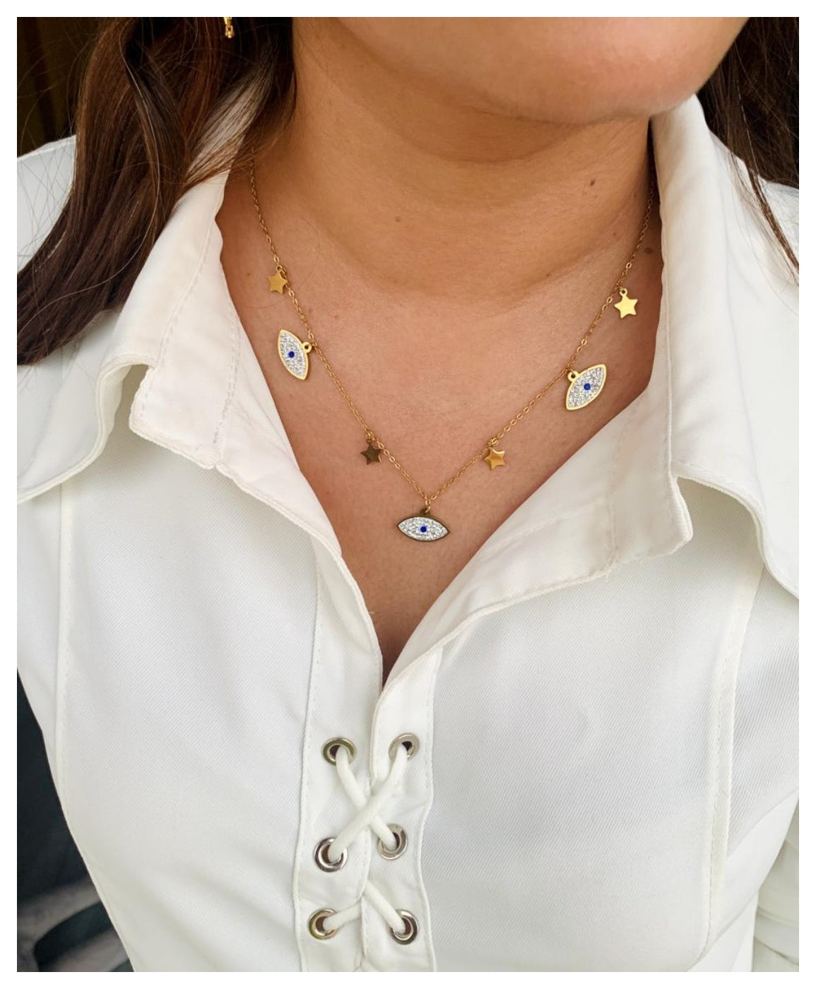 Evil Eye Charm Neckpiece