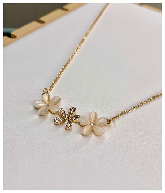 Rose Gold Classy Sleek Floral Chain Pendant