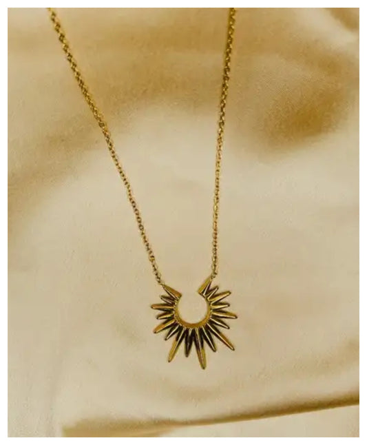 Gold Plated Sunburst Pendant
