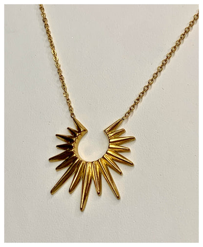 Gold Plated Sunburst Pendant