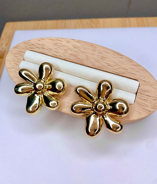 Golden Blossom Studs Earrings