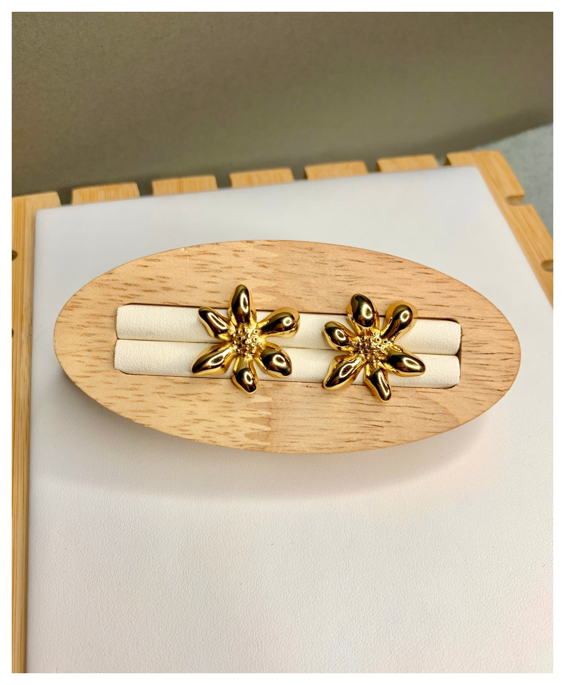 Golden Blossom Studs Earrings