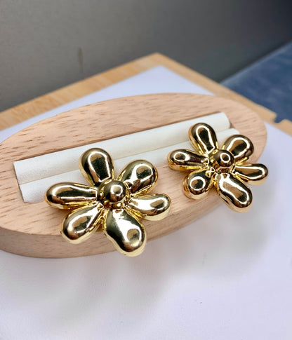 Golden Blossom Studs Earrings