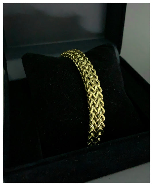 Golden Double Layered Chain Bracelet For Men