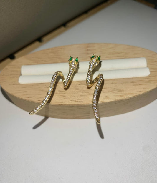 Trendy Snake Design Stud Earrings