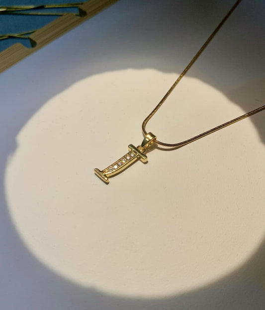 Gold Plated I Initial Pendant