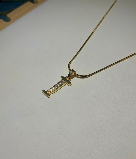 Gold Plated I Initial Pendant