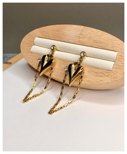 Love Heart Dangle Chandelier Earrings