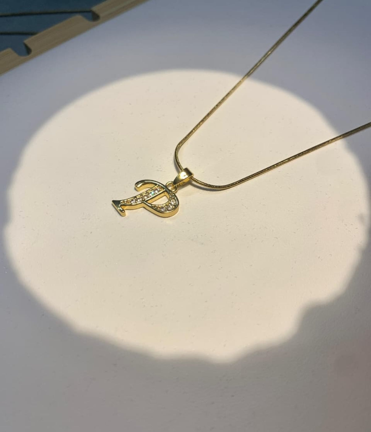 Gold Plated P Initial Pendant