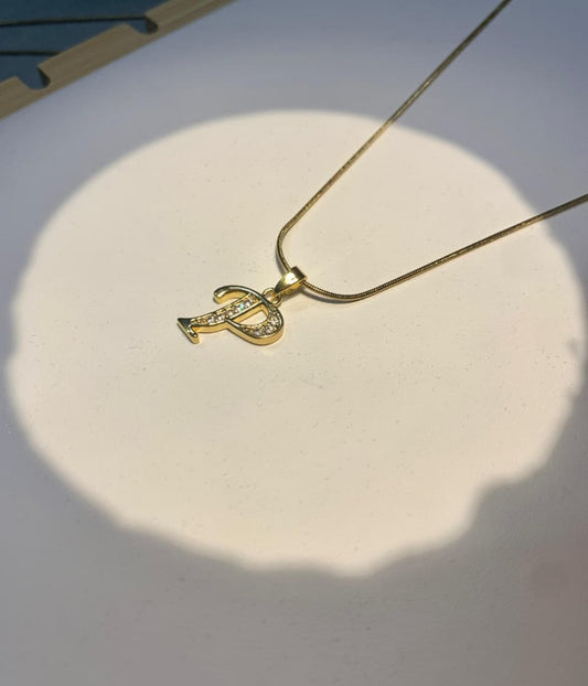 Gold Plated P Initial Pendant