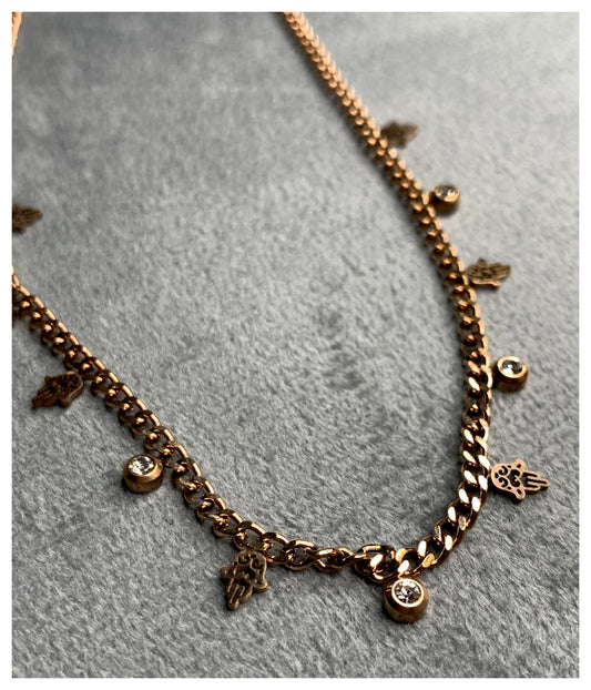 Rose Gold Plated Cuban Link Necklace