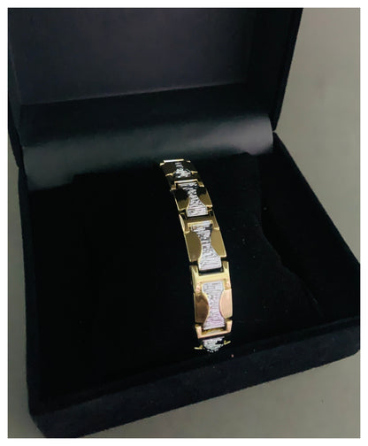 Timeless Golden & Silver Loose Bracelet For Men