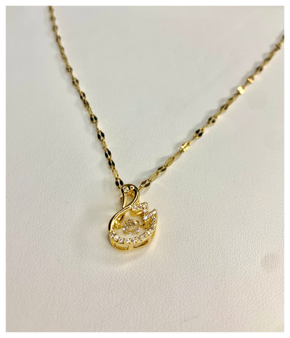 Versatile Little Swan Golden Chain Pendant